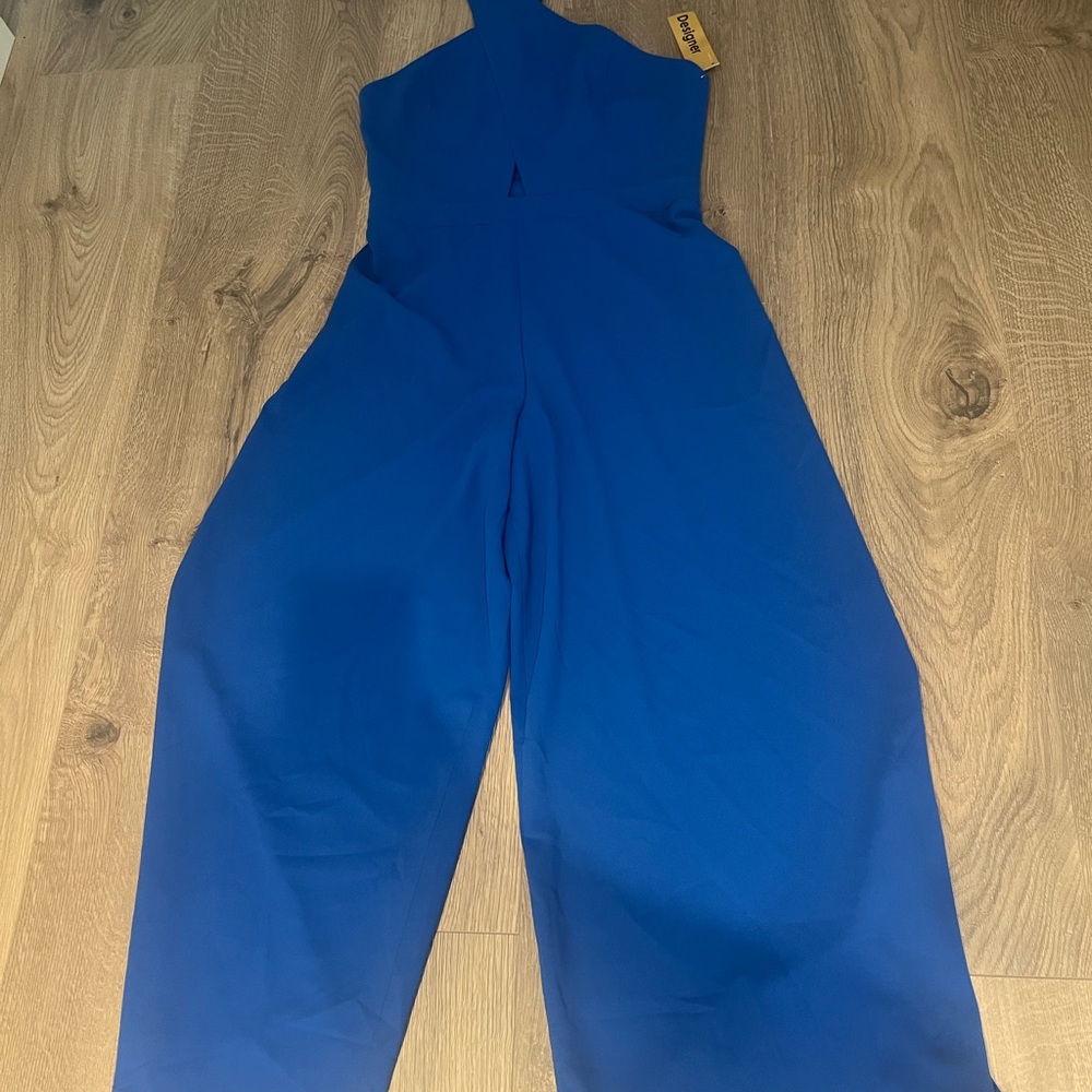 Alice + Olivia Blue trinity jumpsuit! Halter top -size 12 excellent condition!